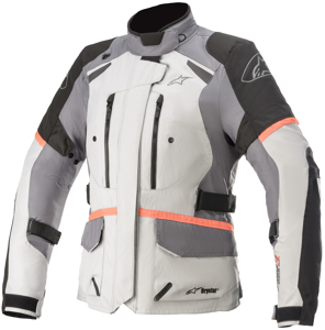 Alpinestars Andes V3 Jacket Grey/Black/Coral Small - Touring jacket in Grey/Black/Coral, Small