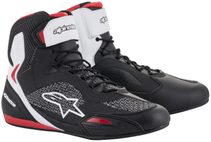 ALPINESTARS FSTR-3 Knit Shoe Black/White/Red Size 9 - For universal use, Size 9