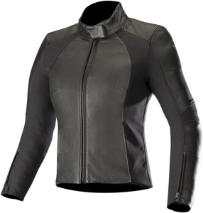 Women's Vika V2 Leather Street Riding Jacket Black US Medium