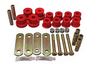 67-81 Chevrolet Camaro Red Heavy Duty Shackle Set (Includes Hardware)