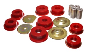 Red Rear Subframe Bushings - For Dodge 08-10 Challenger/ 07-10 Charger/05-08 Magnum RWD