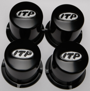 Black Delta Steel Wheel Center Cap - 4 Pack - for 4/110 wheels