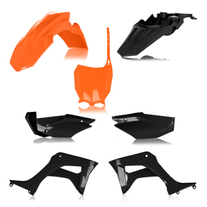 Acerbis Full Plastic Kit - Black & Orange - Fits 2019+ Honda CRF110F