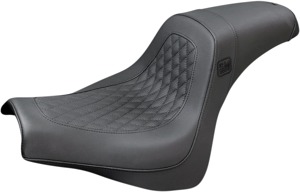 Speed Merchant Vinyl 2-Up Seat - Black - For 18-20 Harley FXFB/S