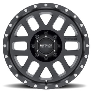 MR306 Mesh 18x9 +18mm Offset 8x6.5 130.81mm CB Matte Black Wheel