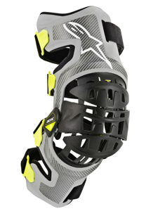 Alpinestars Bionic 7 Knee Brace Silver/Yellow - Large - Premium knee braces by Alpinestars