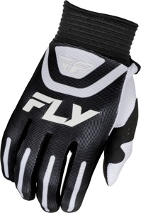 FLY Racing F-16 Gloves Black/White Large - All-around riding gloves in Large size