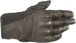 Mustang V2 Leather Motorcycle Gloves Brown/Black Small