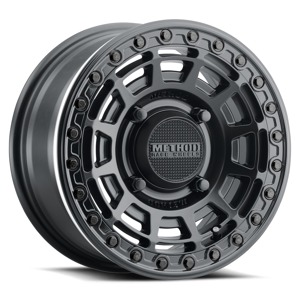 MR415 Beadlock 15x10 / 6+4/25mm / 5x4.5 / 76 CB MT Black Wheel - GL Black Ring