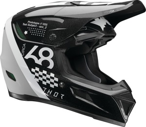 Thor Reflex Sport Riot MIPS Helmet - Small Black/White - MIPS MX helmet with Koroyd tech