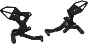 V3 Adjustable Rearset - Black - For 2018 Kawasaki Ninja 400