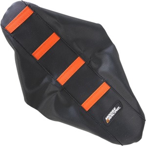 Black/Orange Ribbed Seat Cover - For 09-15 KTM 50 SX