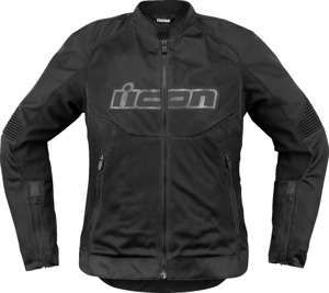 ICON Women's Overlord3 Mesh Jacket Black Size S - Women's Sport Fit mesh jacket in black, size S