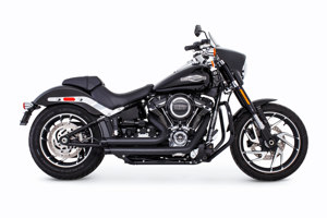 Amendment Slash Out Black Full Exhaust - For 18-21 HD Softail