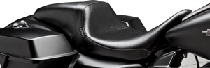 Daytona Sport Plain Vinyl Seat - Black - For 08-20 Harley FLH FLT