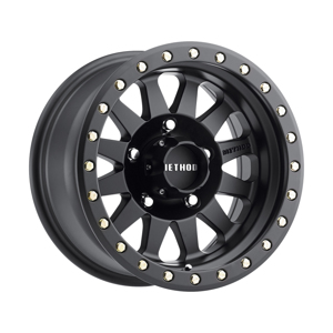 MR304 Double Standard 15x8 -24mm Offset 5x4.5 83mm CB Matte Black Wheel