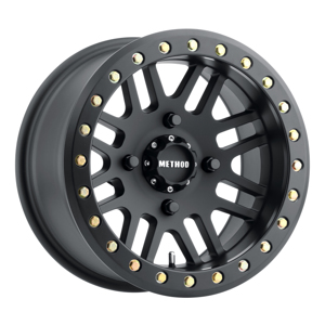 MR406 UTV Beadlock 14x8 / 4+4/0mm Offset / 4x136 / 106mm CB Matte Black Wheel