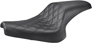 Profiler Lattice Vinyl 2-Up Seat Black Gel - For 13-20 Yamaha XVS950 Bolt