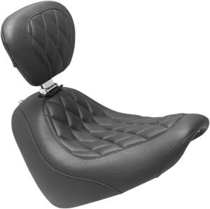 Tripper Diamond Wide Solo Seat w/Backrest - For 18-19 HD FXFB Fat Bob