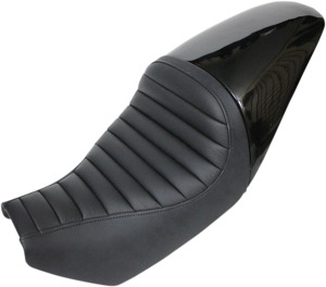 Full Fender Ribbed Leather Solo Seat Black Gel - XG500 XG750 Street