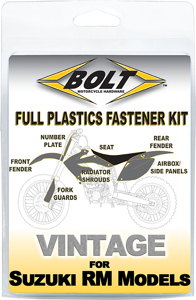 Full Plastic Fastener Kit - For 96-00 Suzuki RM125 & RM250