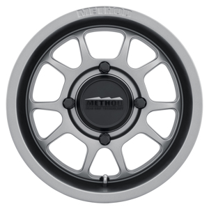 MR409 Bead Grip 14x7 / 4+3/13mm Offset / 4x156 / 132mm CB Steel Grey Wheel