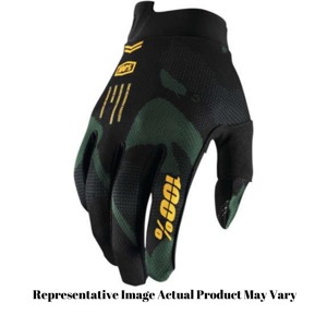 100% iTrack Men's Motocross Gloves Black L