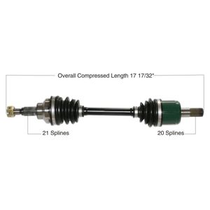 Tytaneum Replacement CV Axle Front Left Fits Honda