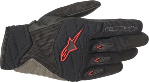 Shore Motorcycle Gloves Black/Red Small