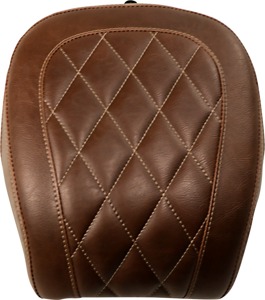 Tripper Diamond Synthetic Leather Wide Brown Pillion Pad - For 18-19 FXBB