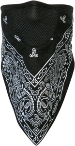 FaceFit Facemask - Facefit Hook/Loop Blk Paisley