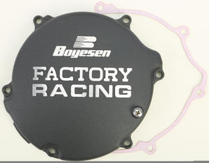 Black Factory Racing Clutch Cover - For 94-02 Kawasaki KX125