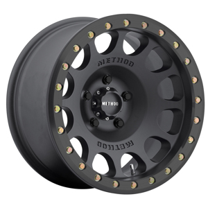 MR105 Beadlock 17x9 -38mm Offset 5x5 71.5mm CB Matte Black w/BH-H24125 Wheel