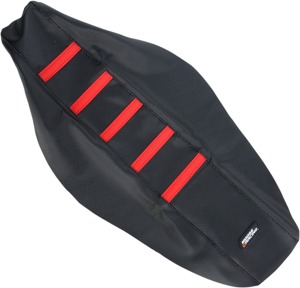 Black/Red Ribbed Seat Cover - For 09-13 Honda CRF250R CRF450R