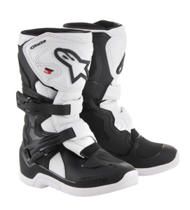 Tech 3S Youth MX Boots Black/White Size Y11