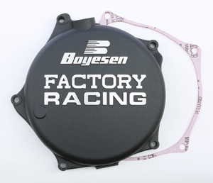 Factory Racing Clutch Cover - Black - For 09-18 Kawasaki KX250F