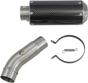 MGP 2 Growler Carbon Fiber Slip On Exhaust - For 09-20 Kawasaki ZX6R