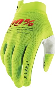 100% Youth iTrack Gloves - Flo Yellow, Youth Small