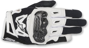 Women's SMX-2 V2 Air Carbon Motorcycle Gloves Black/White Medium