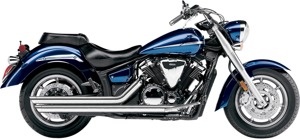 Speedster Slashdown Full Exhaust Chrome - For 07-15 Yamaha V-Star 1300