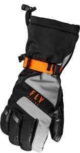 Highland Gloves Black/Grey/Orange - Large by FLY RACING - Weatherproof gloves with insulation.