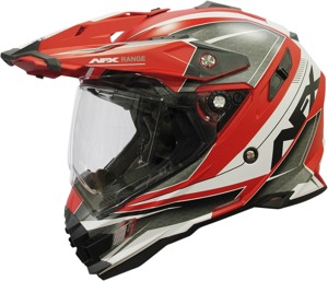 FX-41DS Range Full Face Dual-Sport Helmet Matte Red X-Large