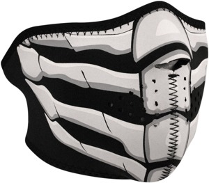 Half-Face Neoprene Mask - Face Mask Neo 1/2 Glow Bones