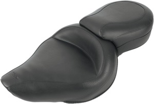 Smooth Vinyl 2-Up Seat - Black - For 04-20 Harley XL XR