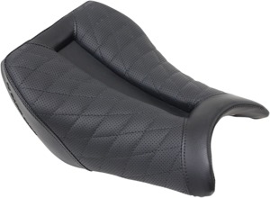 Track LS Lattice Stitched Solo Seat - Black - For 12-18 BMW S1000RR