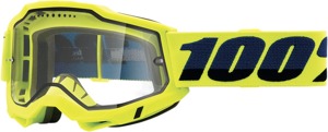 100% Accuri 2 Enduro Goggles Yellow/Clear for Motocross/Off-Road