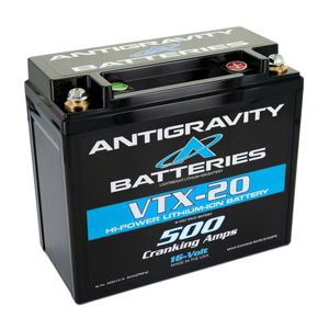 16-volt Lithium "Race" Battery, 20-cell 500ca; Left Negative Terminal - YTX12 Case Size - For High Compression Motors