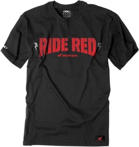 Men's Honda Ride Red Bolt Tee - Honda Ridered Bolt Tee Blk 2Xl