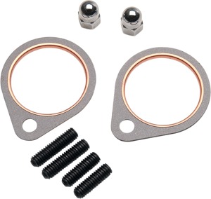 Fire-Ring Exhaust Gasket Kit w/ Chrome Acorn Nuts - For H-D Shovelheads