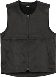 ICON Backlot Vest Black S/M Men's - Men's riding vest in Black S/M